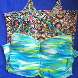 2 36B/C swimsuit tops Kenneth Cole and 2Bamboo